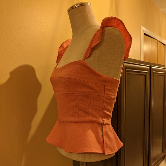 XS bcbg maxazria Salmon color corset top - Picture 4 of 10